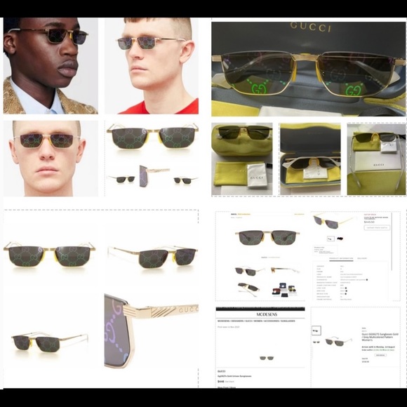 GUCCI UNISEX ORANGE MIRROR , SAME STYLE WORE TO THE GRAMMYS ON BILLIE EILISH - Picture 9 of 16